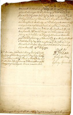 PELHAM HENRY: (1694-1754) & GRENVILLE GEORGE: (1712-1770). PELHAM HENRY: (1694-1754) British 