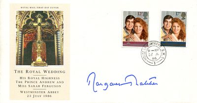 THATCHER MARGARET: (1925-2013) British Prime Minister 1979-90. Signed Royal Mail First Day Cover 