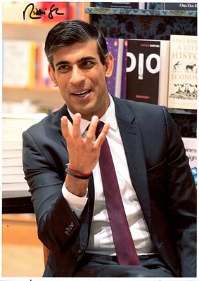 SUNAK RISHI: (1980- ) British Prime Minister 2022-24. Signed colour 8 x 11.5 photograph of Sunak 