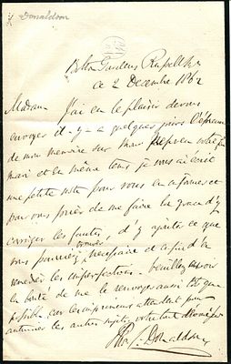 DONALDSON STUART: (1812-1867) English colonial politician who served as the first Premier of the 