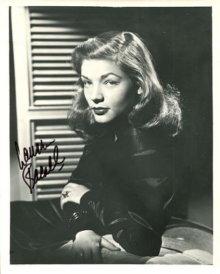 BACALL LAUREN: (1924-2014) American actress, Academy Award winner. An excellent signed 8 x 10 