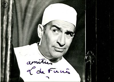 DE FUN&Egrave;S LOUIS: (1914-1983) French actor and comedian. Signed 7 x 5 photograph by De Funes in a 