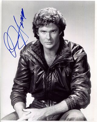 HASSELHOFF DAVID: (1952- ) American Actor. Signed 8 x 10 photograph by Hasselhoff, the image 