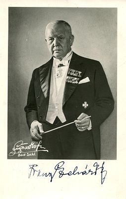 LEHAR FRANZ: (1870-1948) Austrian Composer. Vintage signed 3.5 x 5.5 postcard photograph by 