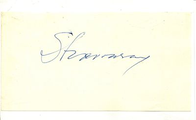 STRAVINSKY IGOR: (1882-1971) Russian composer, conductor and pianist. Blue ink signature ( 