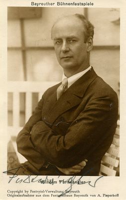 FURTWANGLER WILHELM: (1886-1954) German conductor. A fine vintage signed sepia 3.5 x 5.5 