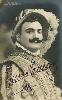 CARUSO ENRICO: (1873-1921) Italian Tenor. A fine vintage signed postcard photograph of Caruso 