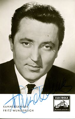 WUNDERLICH FRITZ: (1930-1966) German Tenor. Rare vintage signed 3.5 x 5.5 photograph of 