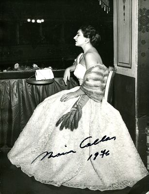 CALLAS MARIA: (1923-1977) American-born Greek Soprano. One of the greatest opera singers of all 