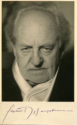 HAUPTMANN GERHART: (1862-1946) German dramatist and novelist, Nobel Prize winner for Literature, 