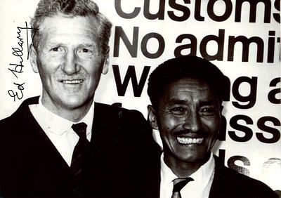 HILLARY EDMUND: (1919-2008) New Zealand mountaineer, the first man, with Tenzing Norgay, to 