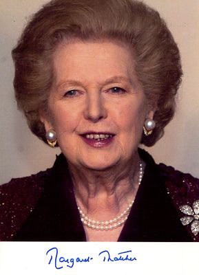 THATCHER MARGARET: (1925-2013) British Prime Minister 1979-90. Signed colour 5 x 7 photograph of 