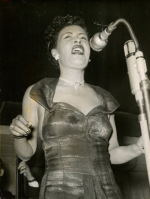 [HOLIDAY BILLIE]: (1915-1959) American jazz singer. An original vintage unsigned 6 x 8 press 