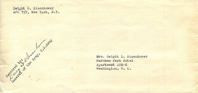 EISENHOWER DWIGHT D.: (1890-1969) American General of World War II. American President 1953-61. 