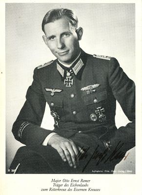 REMER OTTO-ERNST: (1912-1997) German Generalmajor of World War II who played a major role in 
