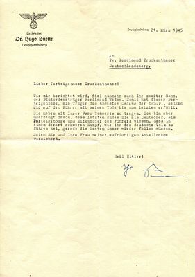 SUETTE HUGO: (1903-1949) Austrian Nazi official and SA leader who participated in the failed 