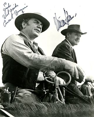THE WILD BUNCH: Signed and inscribed 8 x 10 photograph by both William Holden 