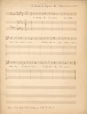 GOUNOD CHARLES: (1818-1893) French composer. Autograph Musical Manuscript, unsigned, ten pages 