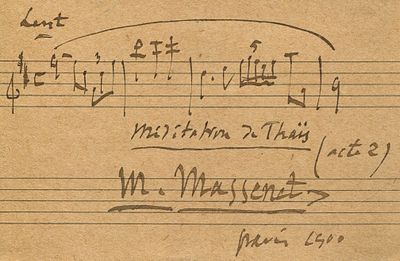 MASSENET JULES: (1842-1912) French composer of the Romantic era. A.M.Q.S., M. Massenet , 