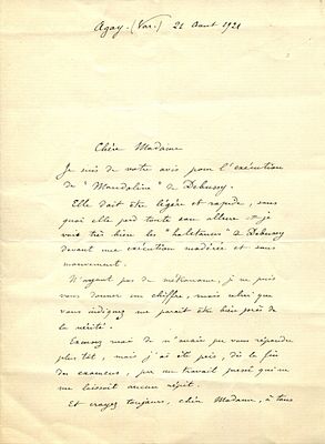D&acute;INDY VINCENT: (1851-1931) "I can easily imagine Debussy's "panting" in contrast to a moderate 
