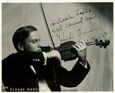 MENUHIN YEHUDI: (1916-1999) American-born British Violinist and Conductor. A good vintage signed 