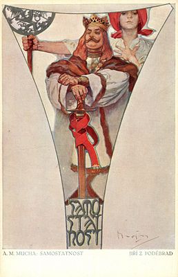 MUCHA ALPHONSE: (1860-1939) Czechoslovakian painter and decorative artist in the Art Nouveau 