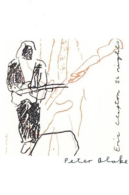 BLAKE PETER (1932- ) English pop artist. Signed colour 4 x 6 photograph of Blake&acute;s artwork used 