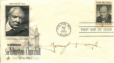 KARSH YOUSUF: (1908-2002) Armenian-Canadian portrait photographer. Signed First Day of Issue 