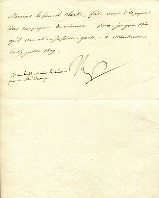 NAPOLEON I: (1769-1821) Emperor of the French 1804-14, 1815. A fine L.S., ` Nap &acute;, a 