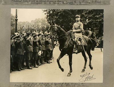 FOCH FERDINAND: (1851-1929) French General, a Marshal of France who distinguished himself as 