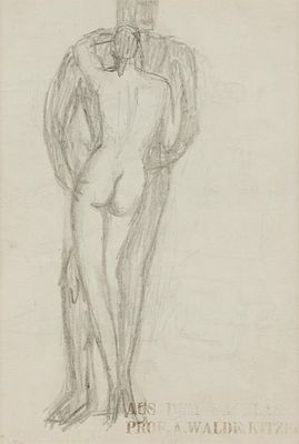 Alfons Walde: Liebespaar / Der Maler an der Staffelei und seine Musen (verso, recto). Alfons 