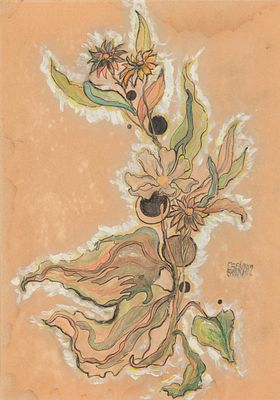 Erwin Dominik Osen: Blumen. Erwin Dominik Osen 
Blumen 
1912 
Mischtechnik auf Papier; gerahmt 