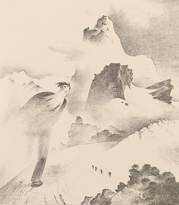 Franz Sedlacek: Der Berggeist. Franz Sedlacek 
Der Berggeist 
1937 
Lithografie auf Papier; 