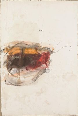 Martha Jungwirth: o.T. Martha Jungwirth 
o.T. 
2009 
Aquarell auf B&uuml;ttenpapier auf Leinwand; 