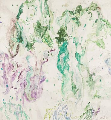 Max Weiler: Pflanzenwelt. Max Weiler 
Pflanzenwelt 
1983 
Mischtechnik auf Leinwand; gerahmt 