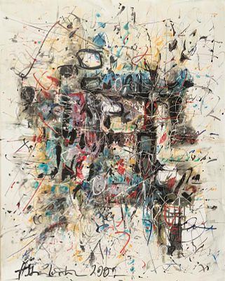 Hans Staudacher: Austria. Hans Staudacher 
Austria 
2000 
&Ouml;l auf Leinwand; ungerahmt 
150 x 120 