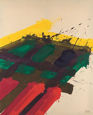 Markus Prachensky: Oliena 31. Markus Prachensky 
Oliena 31 
1991 
Acryl auf Leinwand; gerahmt 