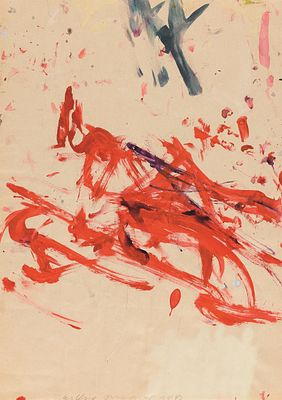 Martha Jungwirth: o.T. Martha Jungwirth 
o.T. 
1992 
Aquarell auf Papier; gerahmt 
41,8 x 29,5 