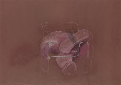 Martha Jungwirth: o.T. Martha Jungwirth 
o.T. 
1970 
Pastell auf Papier; gerahmt 
62,5 x 44,5 
