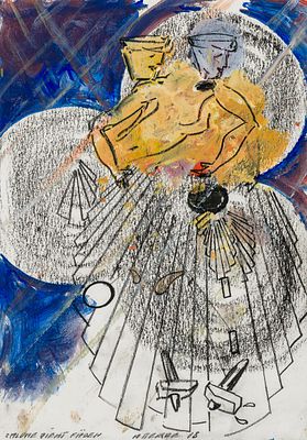 Christian Ludwig Attersee: Salome zieht F&auml;den. Christian Ludwig Attersee Salome zieht F&auml;den 2008 