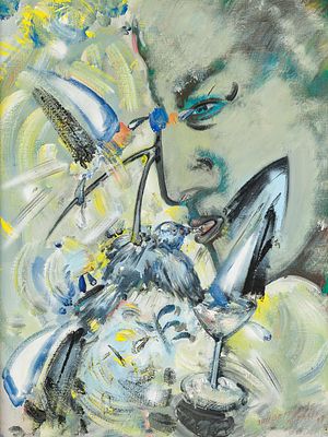 Christian Ludwig Attersee: Junge Feuchte. Christian Ludwig Attersee Junge Feuchte 1997 &Ouml;l auf 