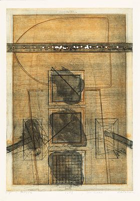 Karl Fred Dahmen: Drei Felder. Karl Fred Dahmen Drei Felder 1969 Farbradierung auf B&uuml;ttenpapier; 