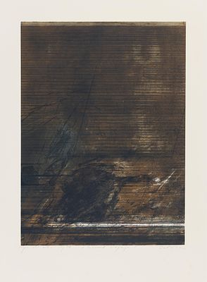 Karl Fred Dahmen: Second Voyage. Karl Fred Dahmen Second Voyage 1978 Farbradierung auf 