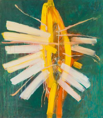 Johann Fruhmann: o.T. Johann Fruhmann o.T. 1961 Acryl auf Leinwand; gerahmt 90 x 79,5 cm 