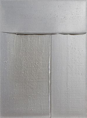 Jakob Gasteiger: o.T. Jakob Gasteiger o.T. 2017 Acryl mit Aluminium auf Leinwand; ungerahmt 40 