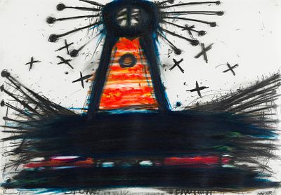 Arnulf Rainer: Stund, Seenot. Arnulf Rainer Stund, Seenot 1968 Mischtechnik auf Ultraphan; 