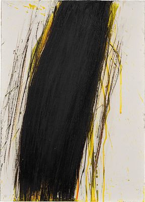 Arnulf Rainer: Diagonalmalerei. Arnulf Rainer Diagonalmalerei 1996 Mischtechnik auf Papier, auf 