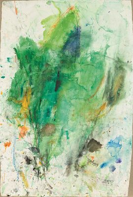 Martha Jungwirth: o.T. Martha Jungwirth o.T. 2020 Aquarell auf B&uuml;ttenpapier, auf Leinwand 