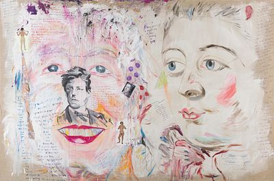 Elke Krystufek: Mom-Sexual Language. Elke Krystufek Mom-Sexual Language 2004 Acryl, Collage 
