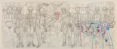 Hermann Nitsch: Das letzte Abendmahl. Hermann Nitsch Das letzte Abendmahl 1983/2021 Serigraphie 